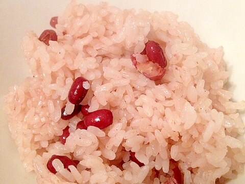 普通のお米で赤飯